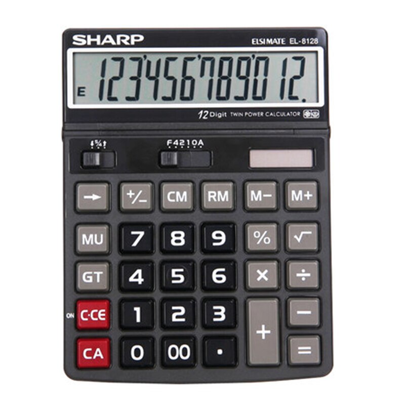 Sharp EL-8128 Financial Office Computer Large Screen Large Keyboard Adjustable Display Calculator