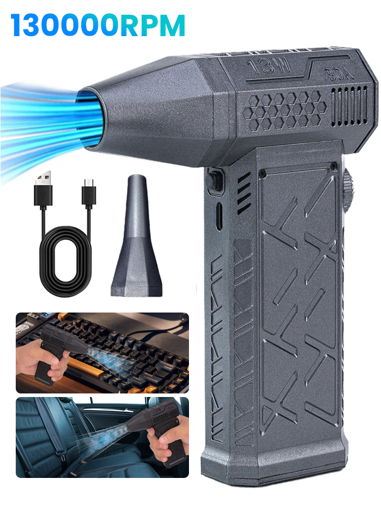 Air Blower 130000RPM Turbo Jet Fan Outdoor Portable BBQ Electric Blower Car Dryer Powerful Computer Dust Blowing Cleaning Tool