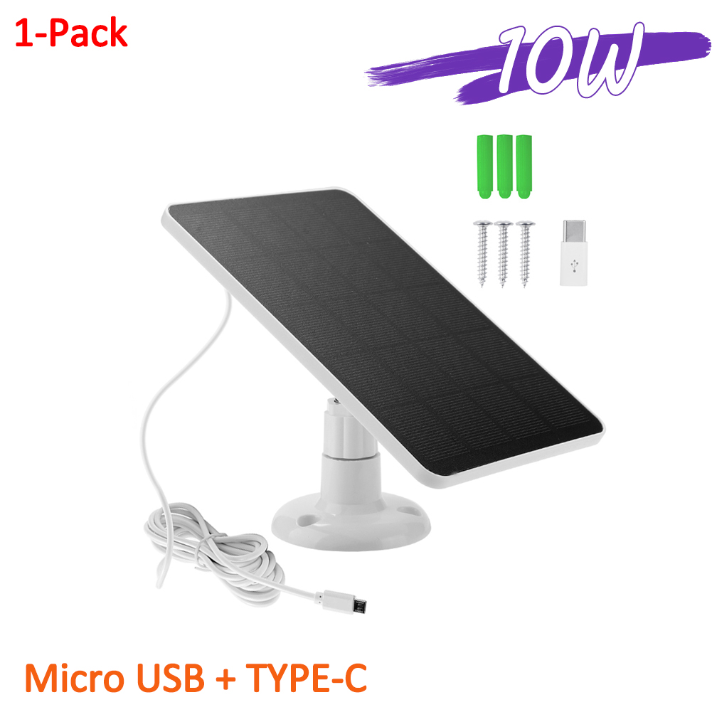 5V 20W Solar Panels For Eufy Eufycam 3/3C/2/2C/2Pro Wall Mount Waterproof Solar Cell System With 9.8ft Power Cable,1 Pack: Other