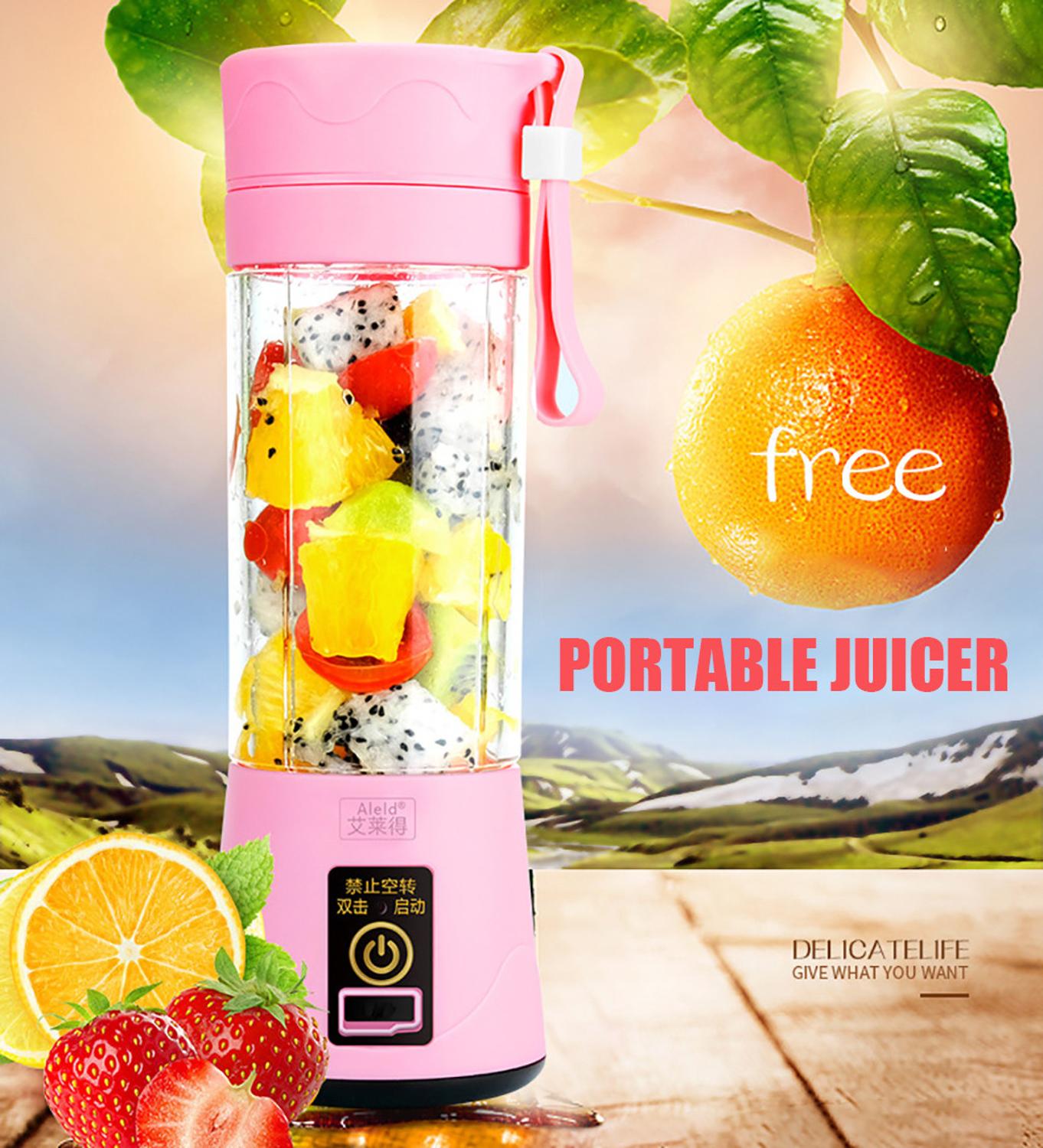 Portable Electric Juicer Cup Usb Rechargeable Personal Size Juicer Easy To Use portable electric juicer @T
