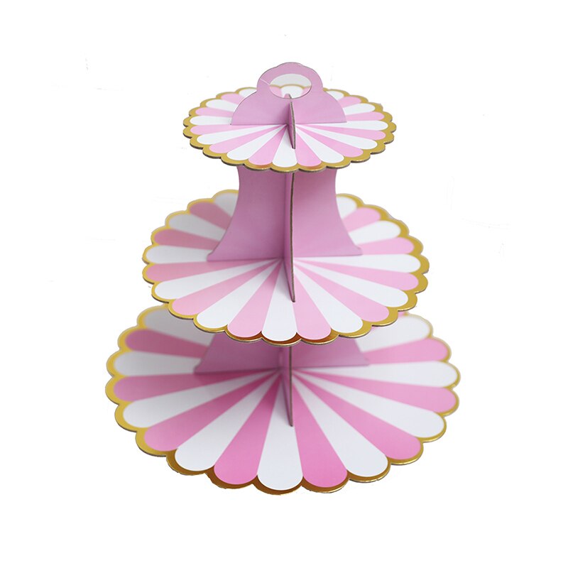 Cake Stand Display Tower 3-Layer Cupcake Stand Food Display Stand Cake Stand Wedding Decoration Birthday Party Favor: A
