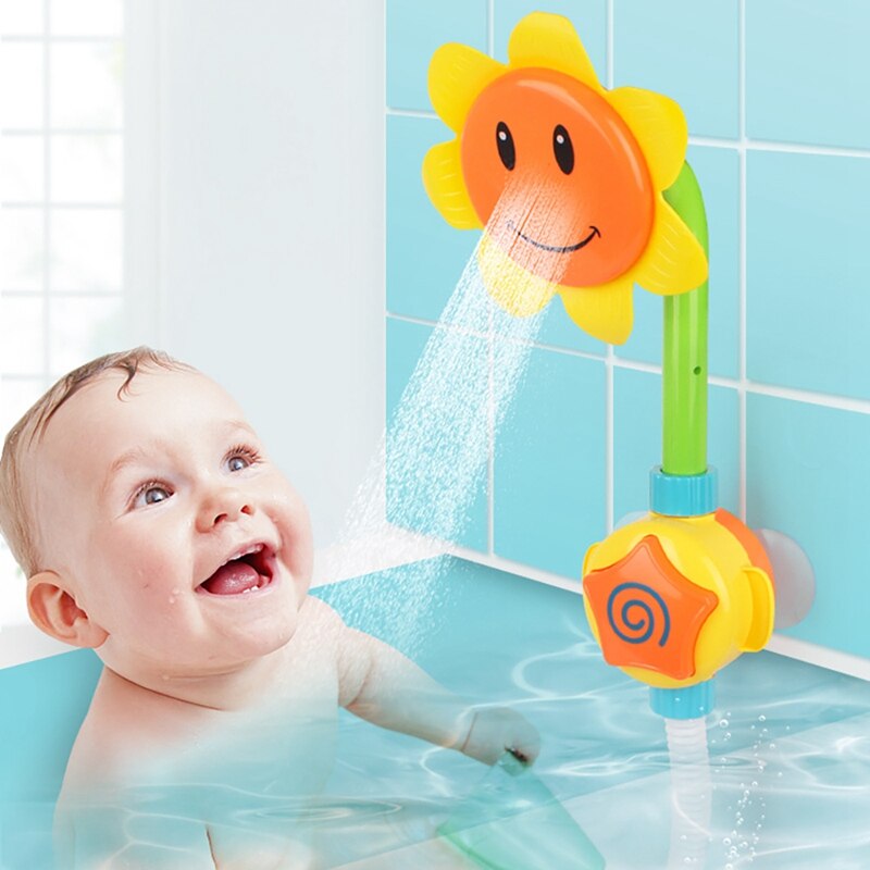 Giocattolo da bagno per bambini girasole doccia spruzzatore giocattoli da bagno Baby Shower Sprinkler regali per età 3 4 5 anni