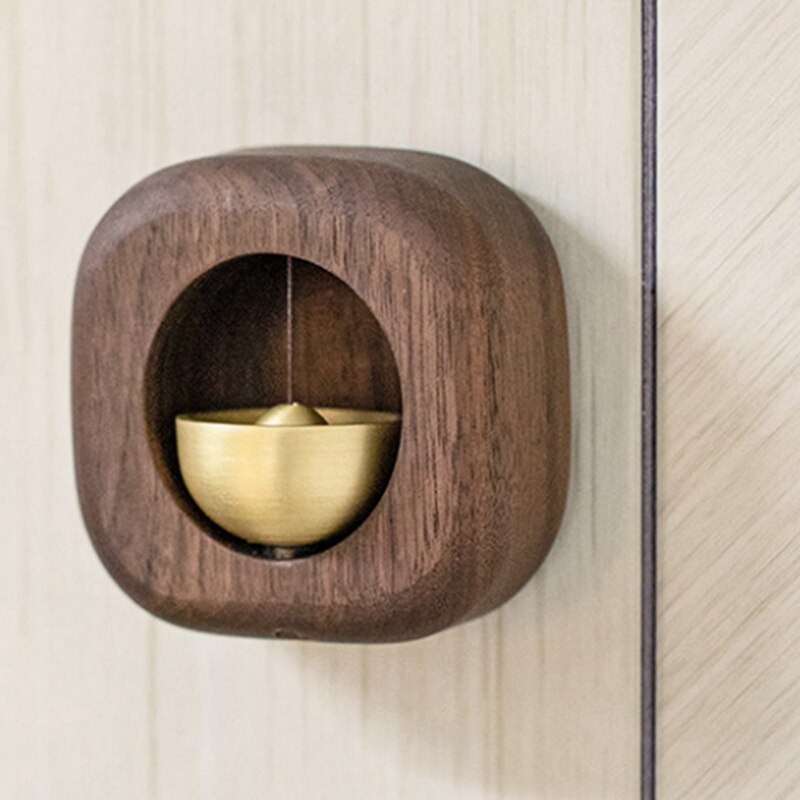 Solid Wood Wind Chime Suction Door Wind Chime Black Walnut Magnetic Suction Wind Chime Door Bell