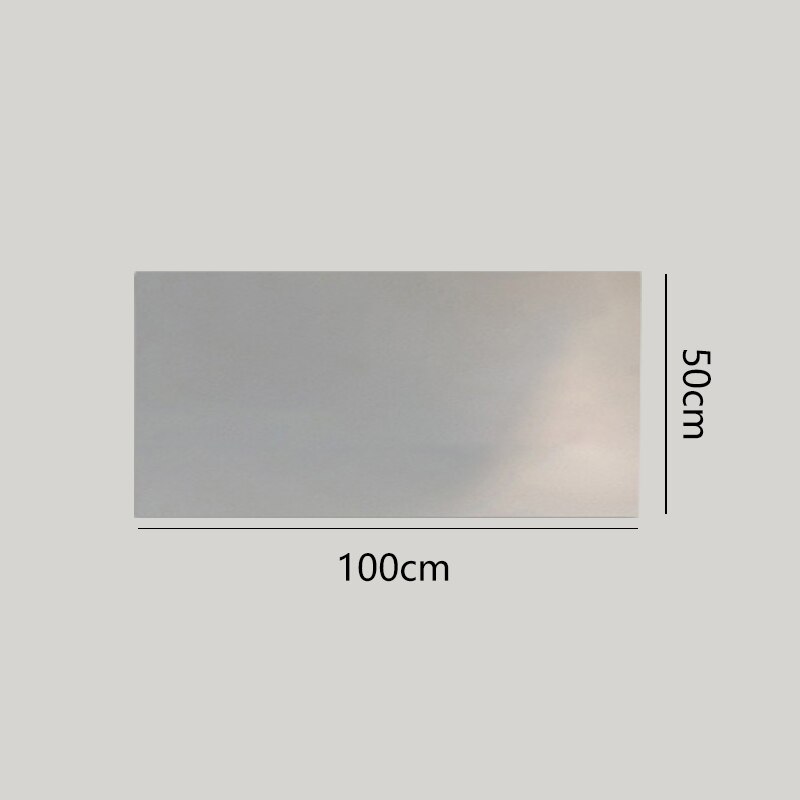 1pc Mirror Wall Sticker Bathroom Mirror Effect Wallpaper Rectangle Self Adhesive Room Decor Stick On Art Mirror Stickers: 50X100CM