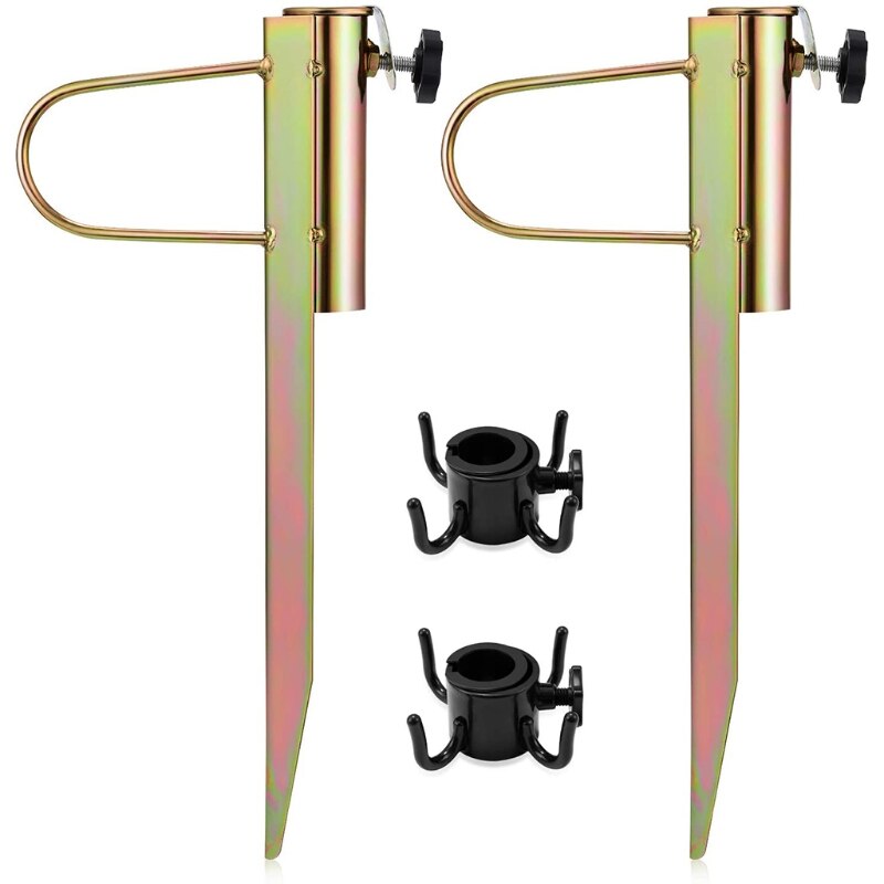 Ponteira para guarda-chuva, grampo de chão dupla em u, clipe fixo para gramado, sombrinha e guarda-chuvas