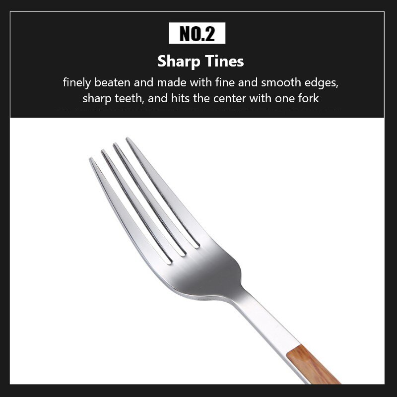 5 Stks/set Van Rvs Imitatie Houten Handvat Mes En Vork Lepel Hotel Westerse Voedsel Koreaanse Steak Mes En Vork