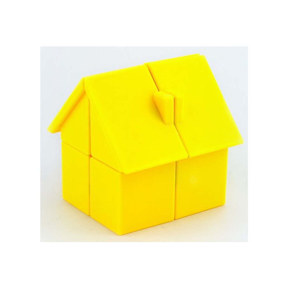 Iq-Cubes Yj Huis Vreemde Vorm 2X2 Kubus Speed Cube Magic Professionele Leren Educatief Cube Kid speelgoed: Yellow