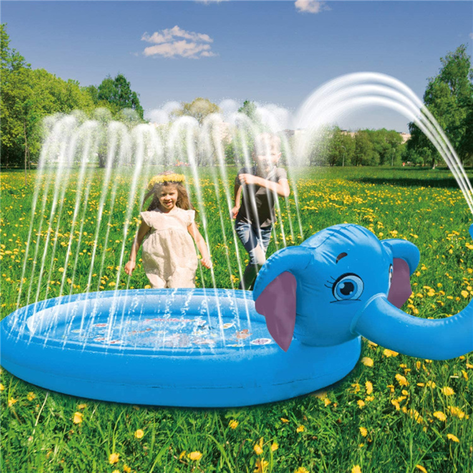 Nuova piscina gonfiabile a forma di elefante riutilizzabile in PVC pieghevole per irrigatore all&#39;aperto piscina per bambini giocattoli d&#39;acqua all&#39;aperto