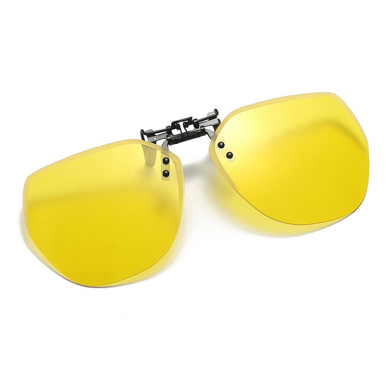 Gafas de sol polarizadas sin montura para hombre y mujer, lentes de sol polarizadas con Clip, estilo Retro, a la: 10