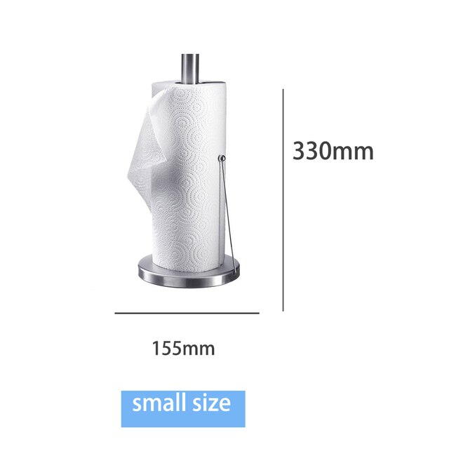 Küchenrollenhalter aus Edelstahl (stehend) - Stabiler und langlebiger Papierrollenhalter - Ideal zum Kochen - Rollenhalter mit modernem und schlichtem suchen - perfekt für Deine Küche: E Stil