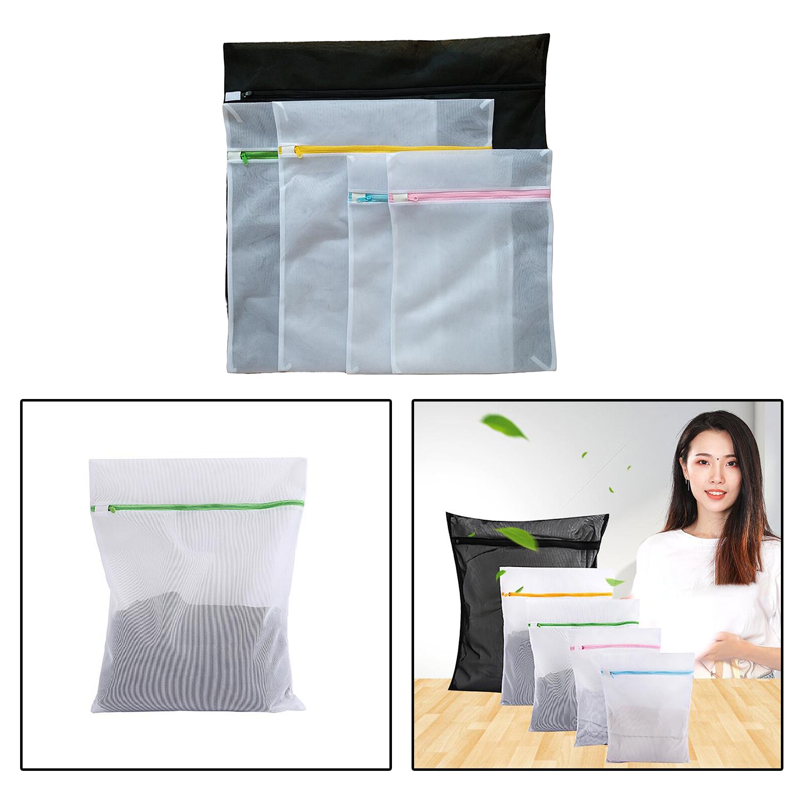 5 Stuks Mesh Waszakken Voor Fijne Reizen Opslag Organiseren Tas, Kleding Wassen Tassen Voor Travel Outdoor