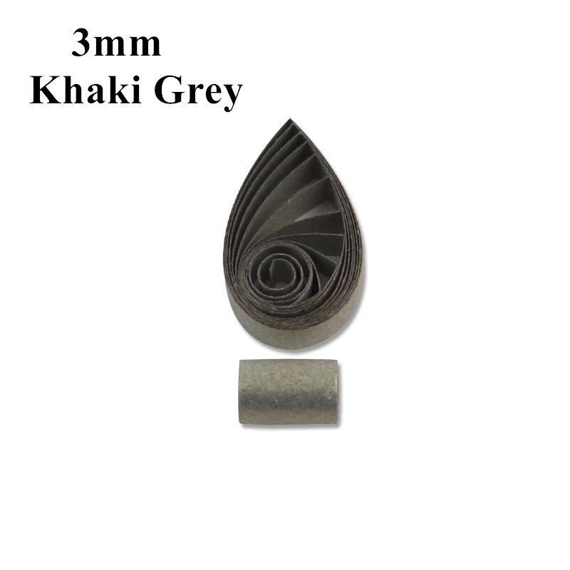3mm Metallic Schimmer Perlglanz Papier Quilling Papier Streifen Handgemachte Farbe Papier 60 teile/beutel 54cm Lange für Kunst handwerk DIY: Khaki Grey