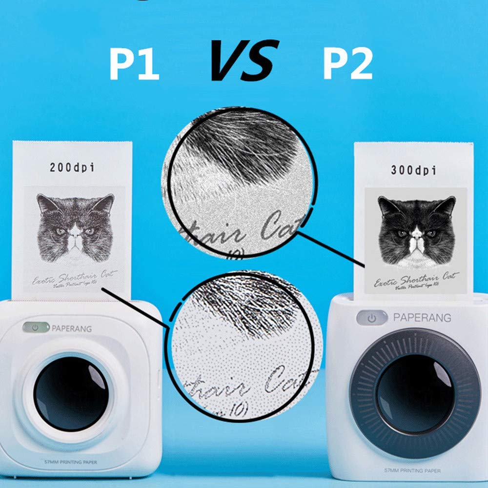 PAPERANG P2 Pocket Mini Portable Bluetooth Printer Phone Photo Wireless HD Thermal Label Printer For Mobile Phone Android iOS
