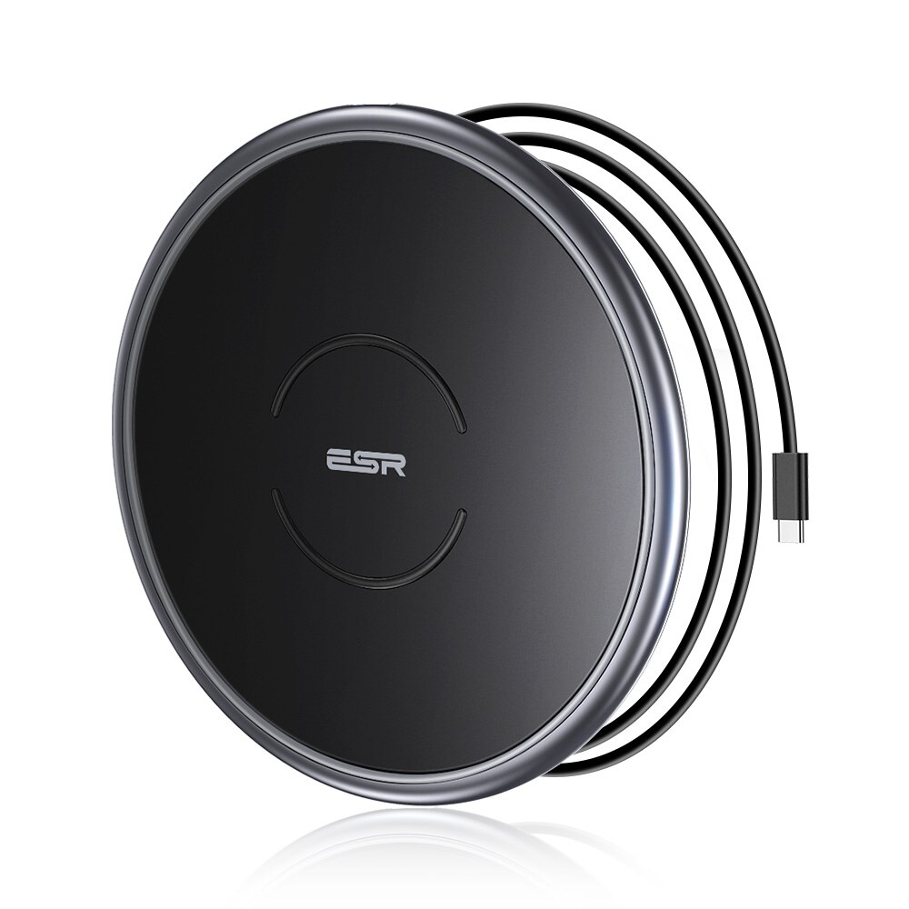 ESR Wireless Charger Qi Fast Charger 10W Wireless Charging for iPhone 12 12 Pro Max 11 X XR Xs Max 8PLUS for Samsung Note 20 S20: Black