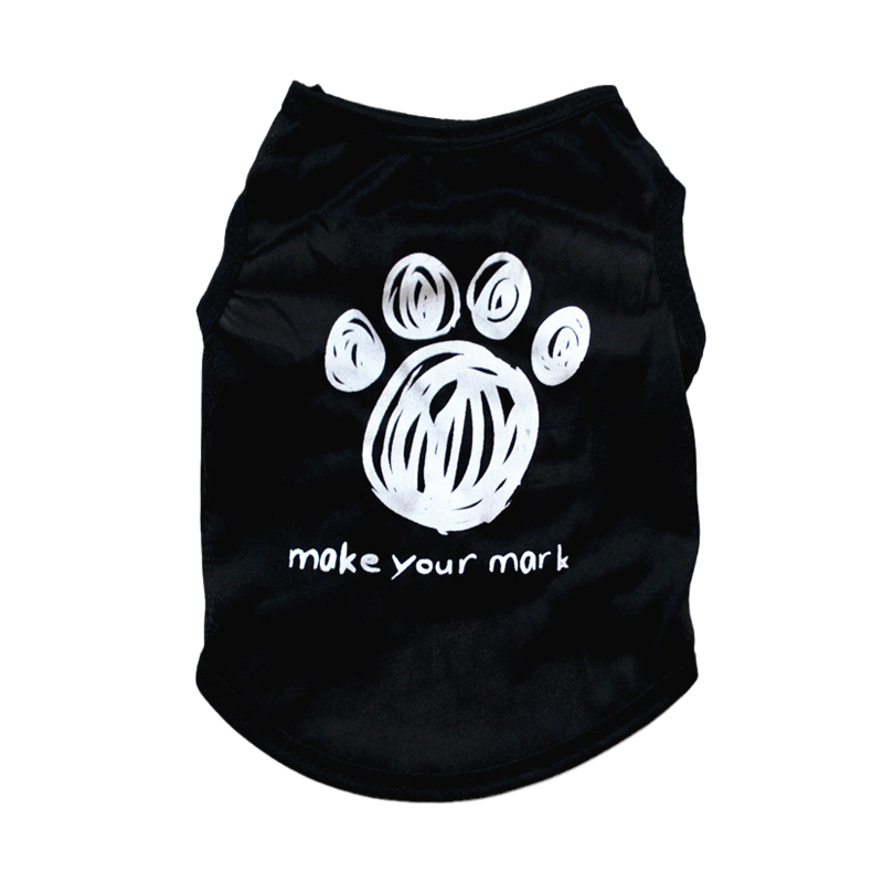 Sommer Pet Kleidung Solid Print Welpen Katze Weste für Katzen Kühlen Atmungs Kätzchen Pyjamas Sphynx Persische Kleidung ropa para gatos: L-suit 4.-5.5kg / Black Paw