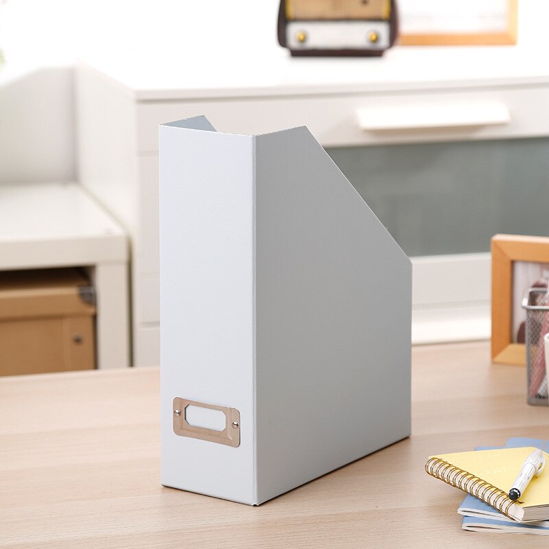 Book File Folder Stand Box Desktop Storage Box Paper Bookshelf Office Foldable: 04