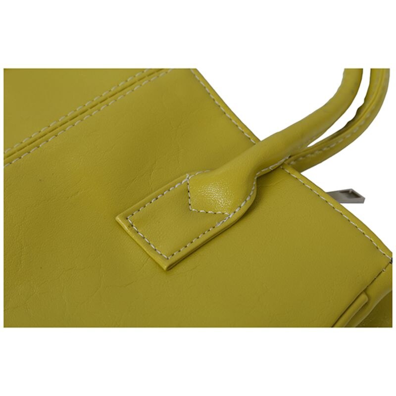 Elegante Mode Schoudertas Pu Leer Vrouwen Tas Citroengeel