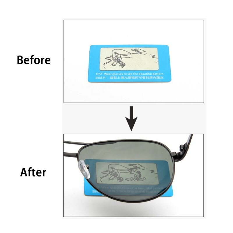 Duurzaam Gepolariseerde Zonnebril Lens Shades Bril Tester Testen Kaart Controleren Grappige Y1QD