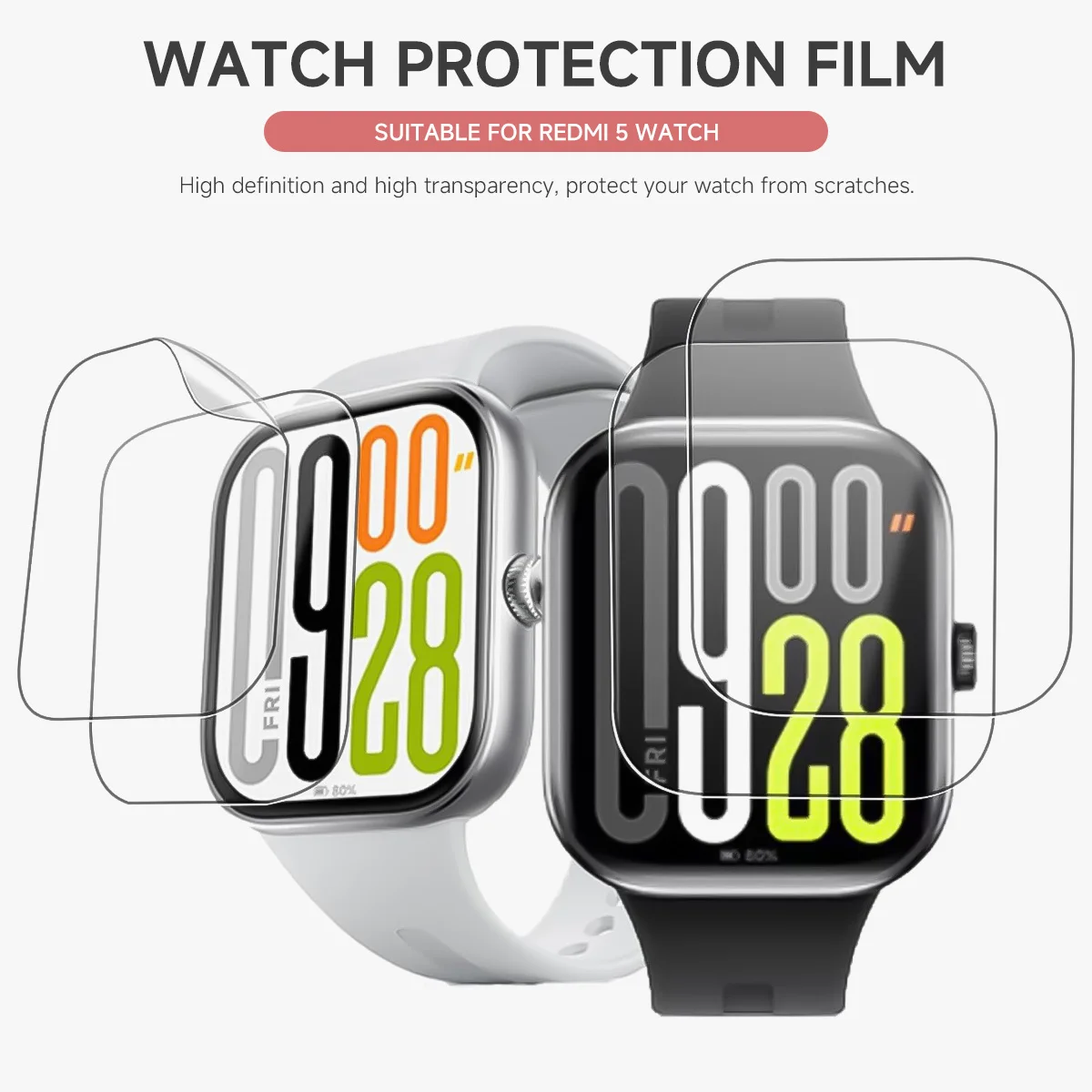 Folia hydrożelowa robić zegarka Xiaomi Redmi 5 aktywny zegarek 4/3 2 Lite wodoodporny ochraniacz ekranu Redmi zegarek 5/4/3/2 miękka folia 1-5 sztuk