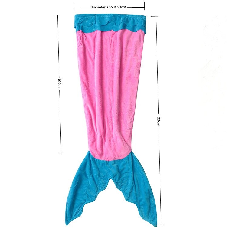 Roze Blauw Paars Slaapzak Deken Gooi Mermaid Vissenstaart Deken Voor Volwassen Childern Super Zachte Dubbele Lagen Kerstcadeau: blue pink