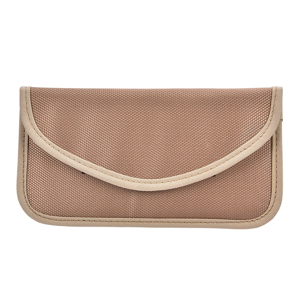 Cell Phone RF Signal Shielding Blocker Bag Case Pouch Anti Radiation Signal Shielding Blocker Bag: Apricot