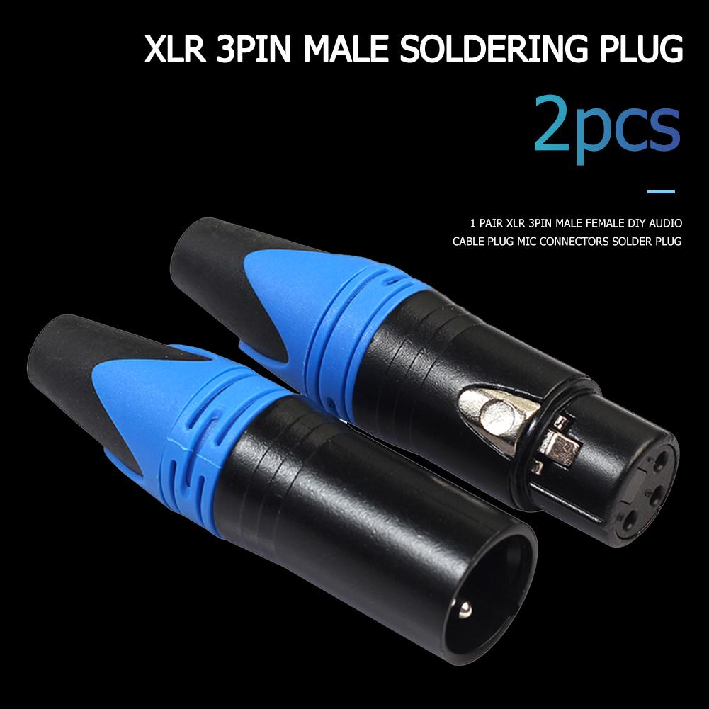 2 pièces boîtier en alliage de Zinc XLR 3 broches mâle femelle adaptateur Audio connecteur pour les produits Mic appartiennent au positionnement haut de gamme