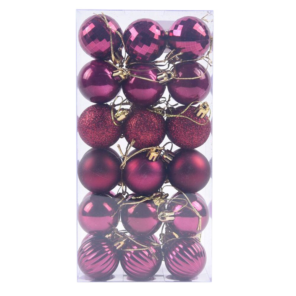 Décoration de noël pour la maison, lot de 4cm 36 décoratives lumineuses, pendentif pour arbre, coffret de boules pour noël: J