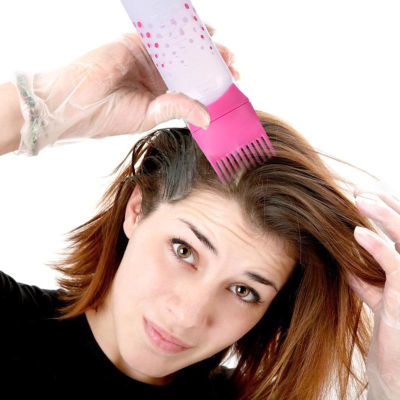 Peigne applicateur de bouteille de teinture de cheveux vide Excellent plastique Flexible Durable brosse de distribution de coloration de cheveux 50oz