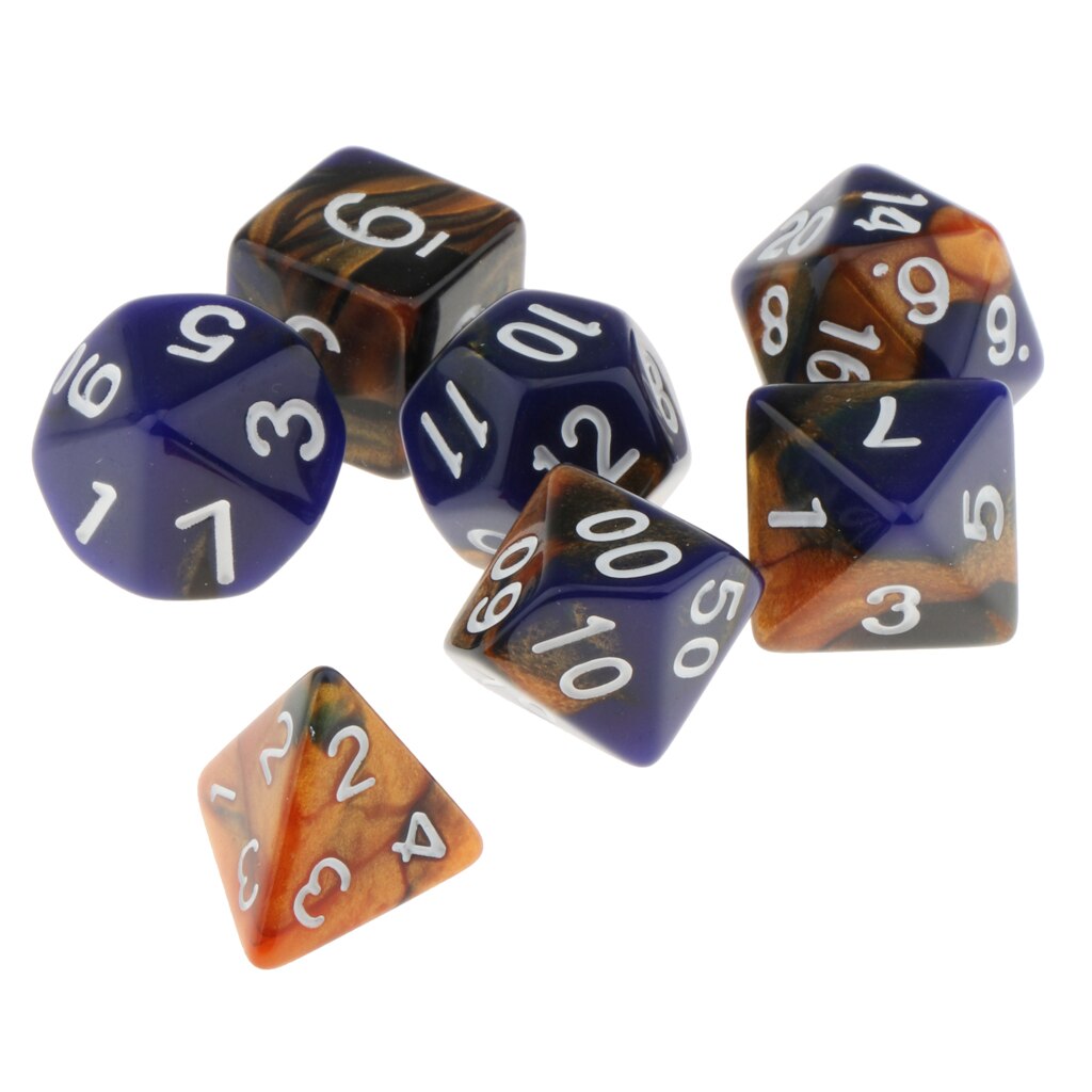 7/Set di Plastica Dadi Poliedrici Set per D & D Dungeons and Dragons Gioco Giocattolo di Stile 13 Casino Del Partito tavolo da Gioco di Ruolo Accessorio: Clear