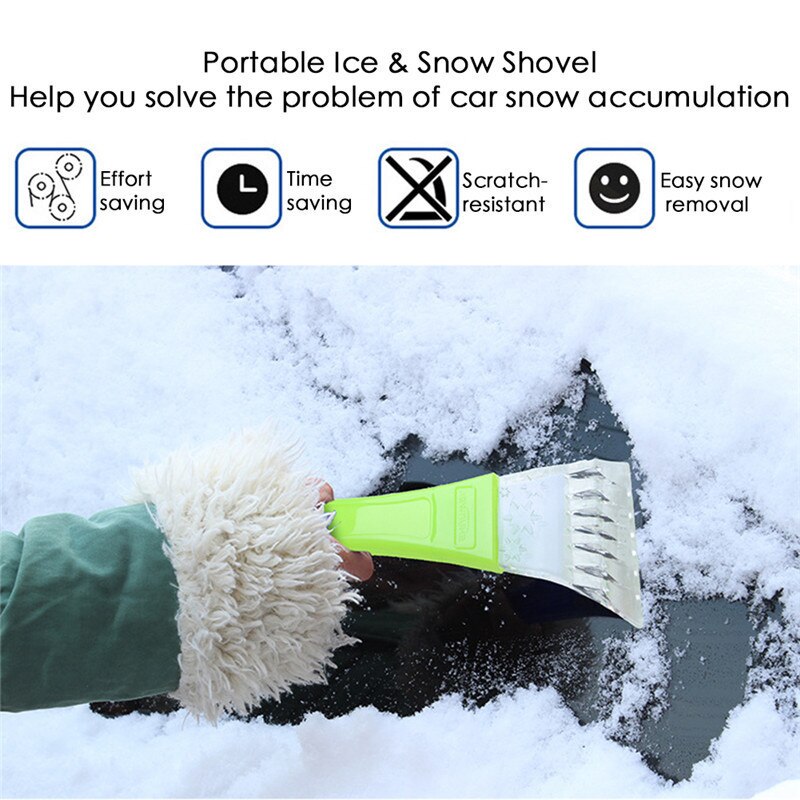 Portable Car Mini Windshield Snow Removal Scraper Shovel Ice Shovel Window Glass Cleaning Tool Accessories