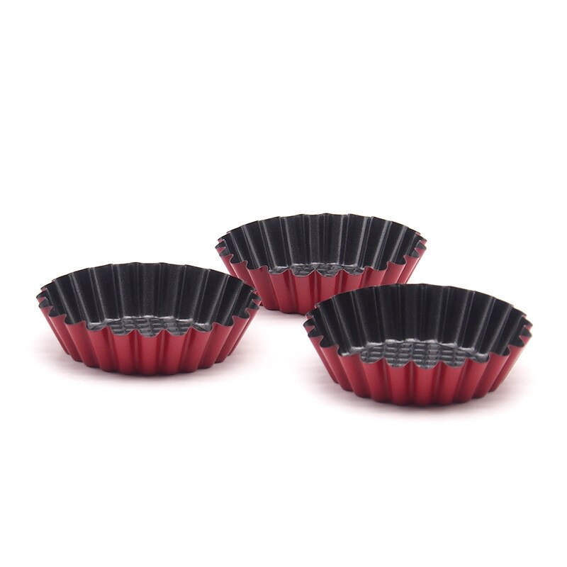 2pcs Mini Non-stick Carbon Steel Tart Mold Chrysanthemum Fruit Tarts Mold Pie Pan Muffin Cake Shell Molds Tart Pan Quiche Pan
