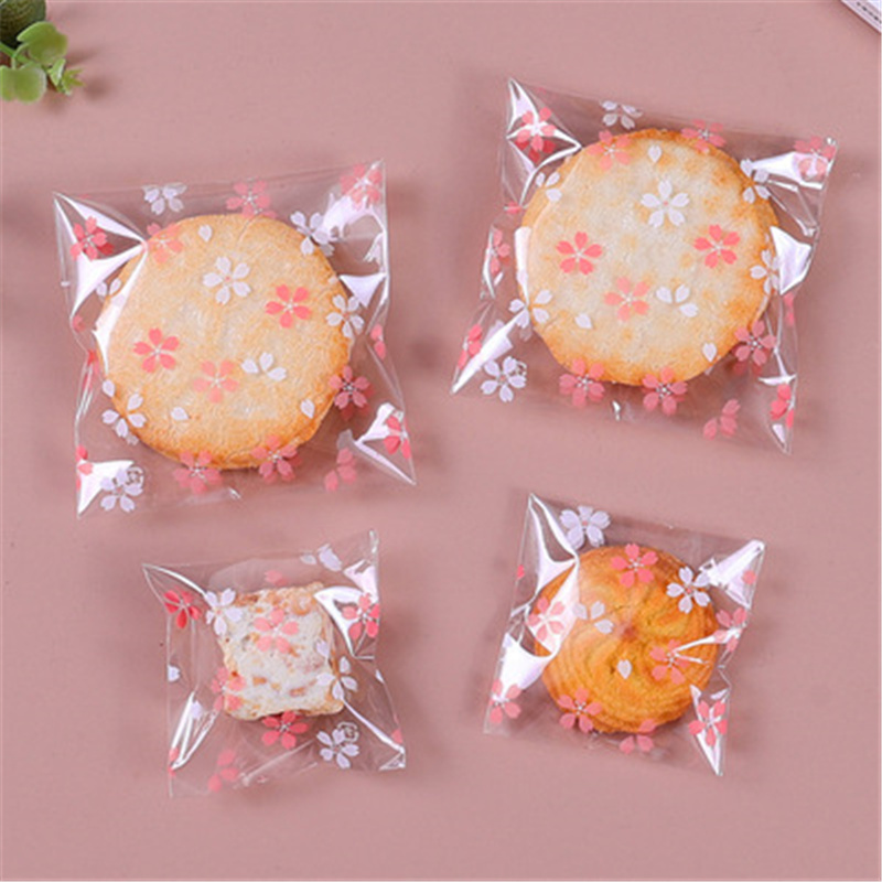 Transparent Blume Cookie Verpackung Tasche &amp; Süßigkeiten Taschen Für Kekse Snack Back Paket Hochzeit Party Tasche