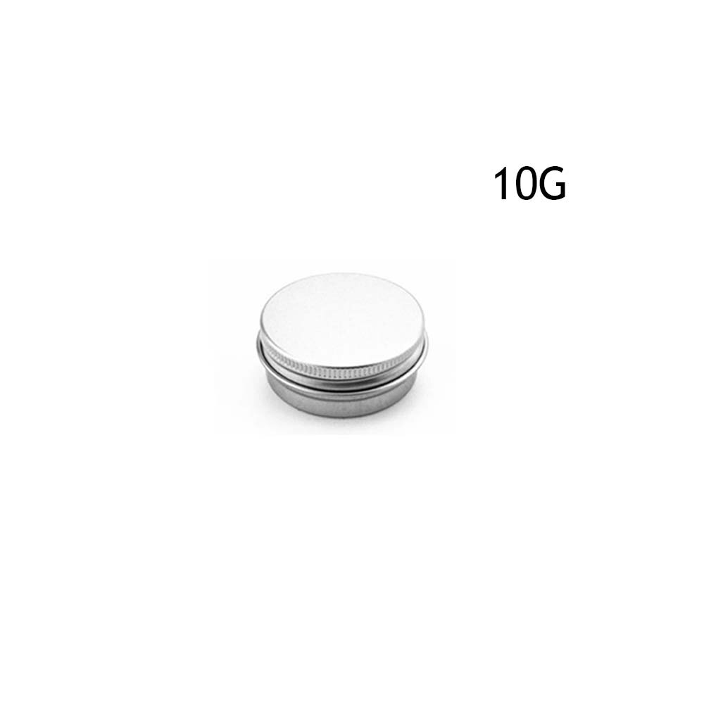 1Pc Round Storage Box Refillable Containers Aluminum Cosmetic Storage Jars Cosmetic Containers Jewelry Candy Favor Organizer: 10g