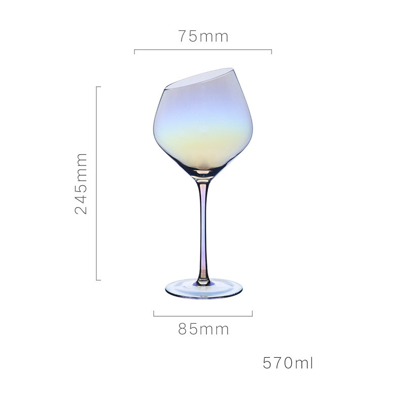 Verres en biseau en cristal Transparent, verres colorés, Style nordique Ins, changement de couleur, tasse à vin: Z