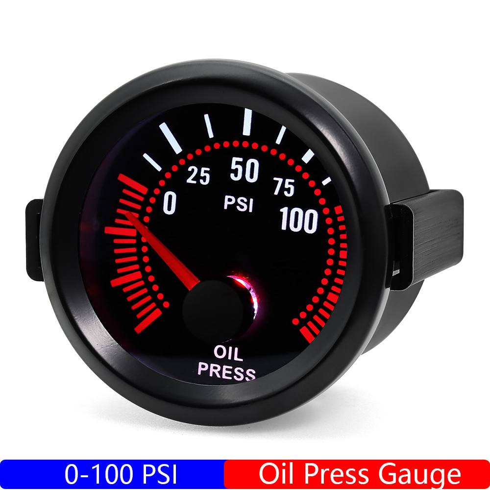 Universal Gasoline Car 2" 52MM Tachometer/Water Temperature/Oil Temp Meter/Boost Meter PSI Bar/Oil Pressure Gauge Voltmeter 12V