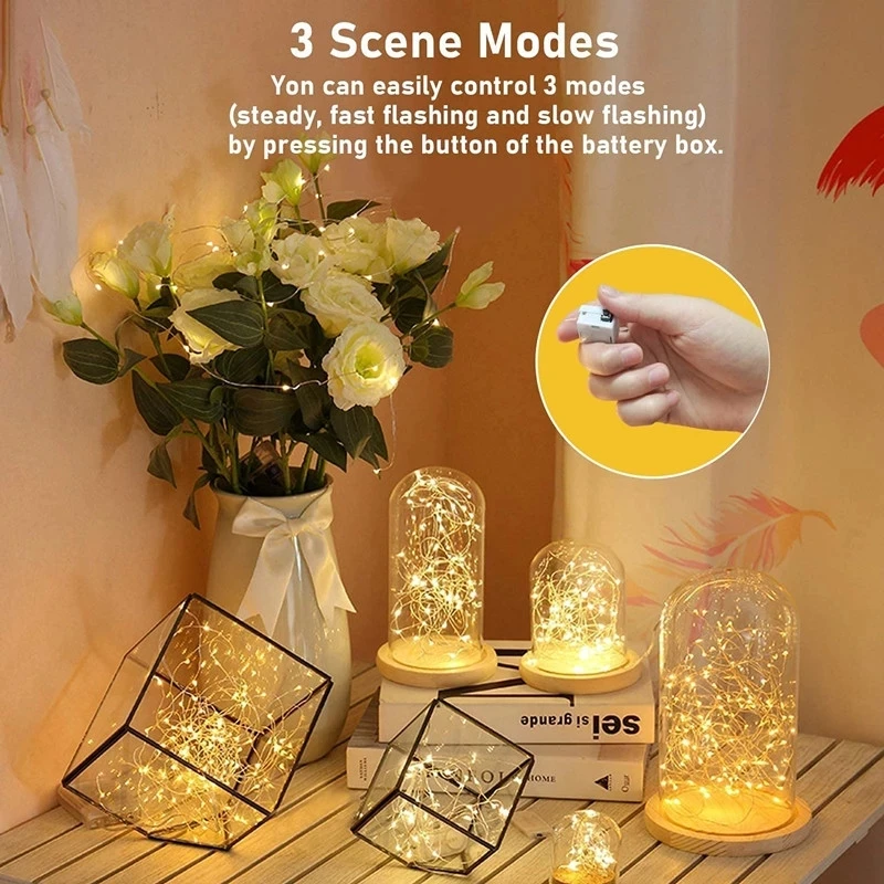 LED-Lichterkette, Knopfbatterie, Lichterkette, Weihnachten, Hochzeit, Neujahr, Schlafzimmer, Wohnzimmer, Garten, Dekoration, Girlande