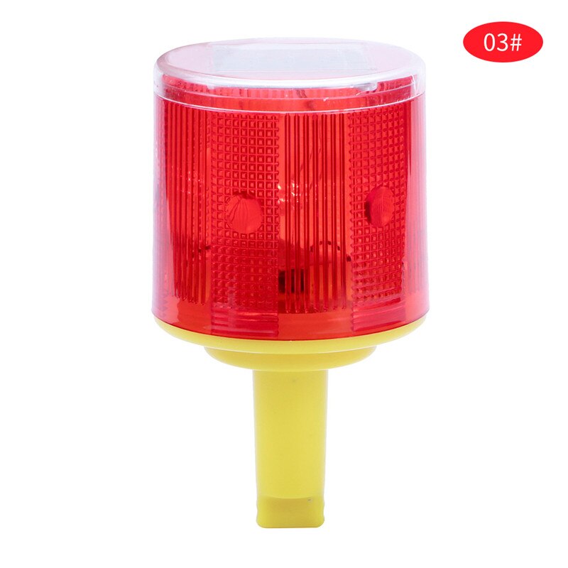 Emergency LED Solar Strobe Warning Red Light For Night Road Construction Cone Signal Safety Traffic Light Flicker Beacon Lamp: Type 3