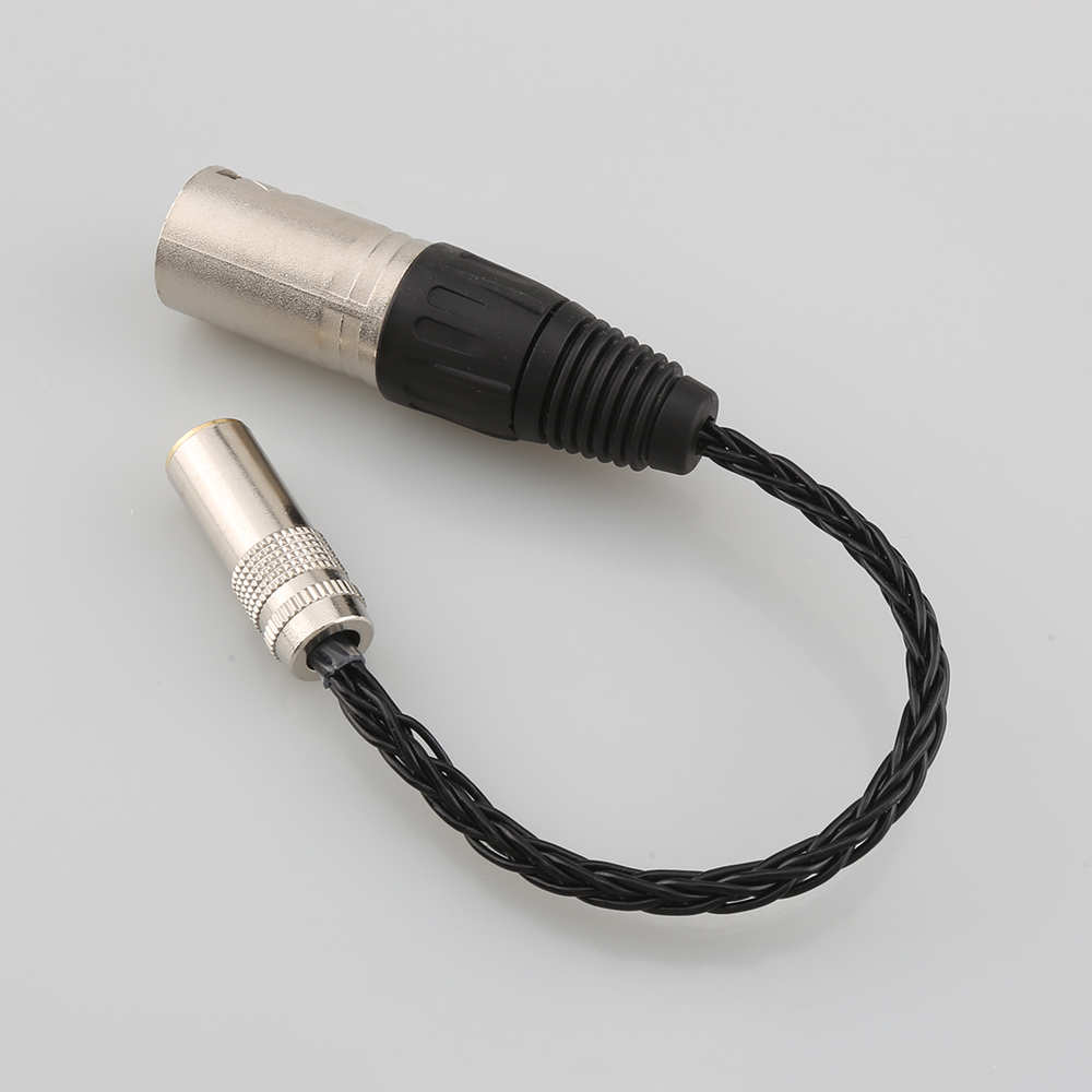 Hifi 7n occ sølv 4.4mm hun  to 4 pin xlr balanceret han audio adapter kabel 4.4 trrrs til xlr stik