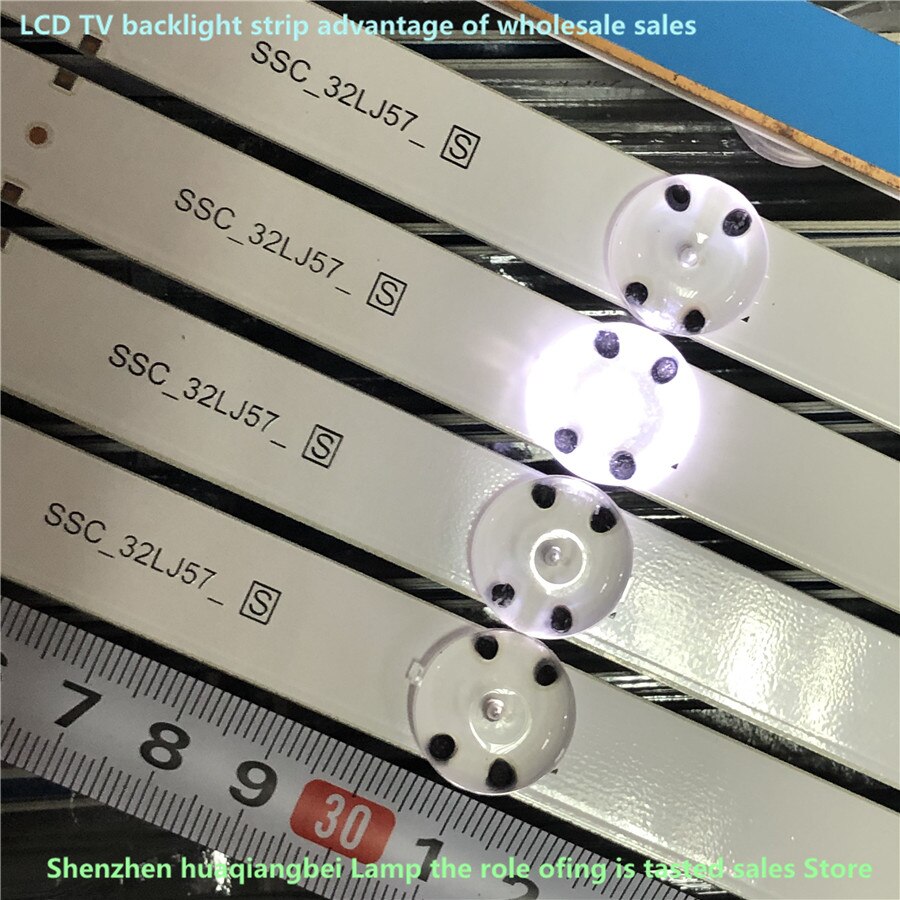 Tira de LED para iluminación trasera (2) Para LG 32LH510 32LH590B 32LH570U 32LH515B 32LH520B 32LX300C 32LH595U 32LW300C 32LF501 SSC_32LJ57_S_5LED