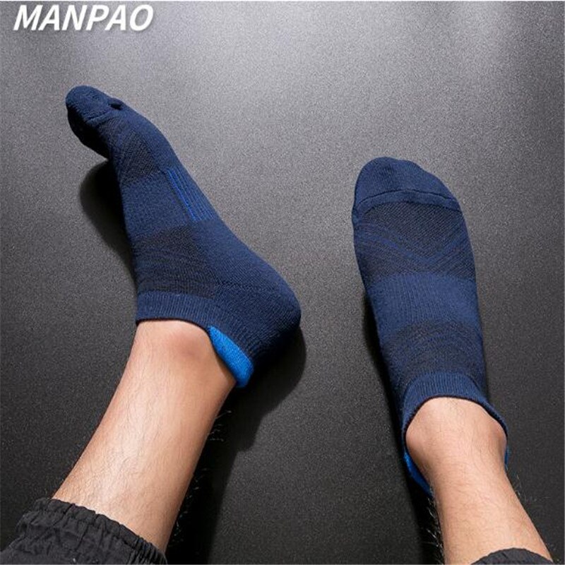 5 Pairs Mannen Sport Sokken Manpao MP-M624 Basketbal Sokken Nylon Slipper Sokken Outdoor Running Sokken