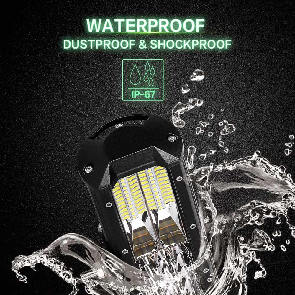 9" 12" 20" Off road LED Light Bar 144W 180W 288W Spot Flood 3 Rows Work Light Ledbar for Offroad ATV Truck Jeep Tractor 12V 24V