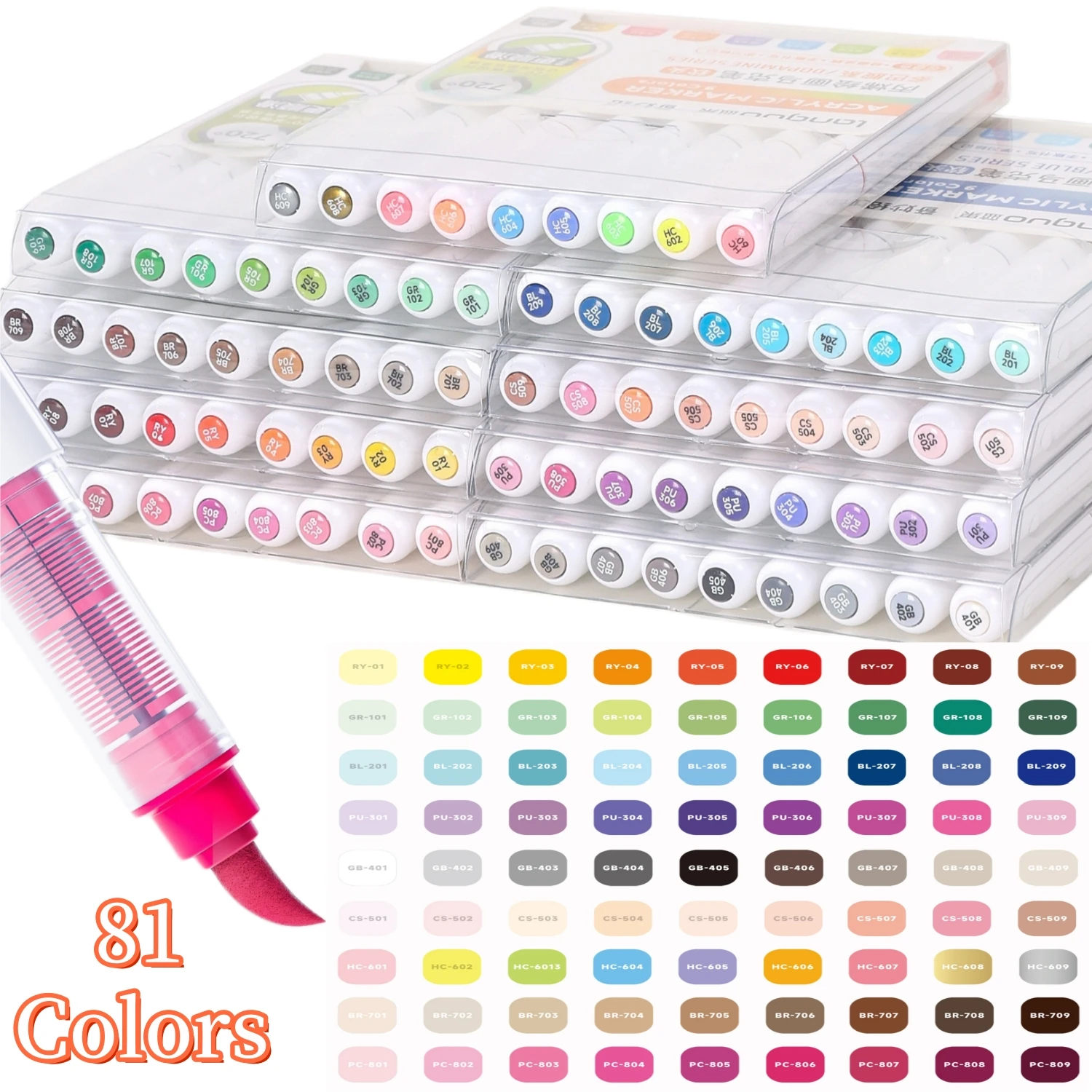 Straight Liquid Acrylic Markers,Soft Brush Tip Acrylic Paint Pens Set,for Rock Painting, Ceramic, Wood, Canvas, Glass, Stone: WHITE