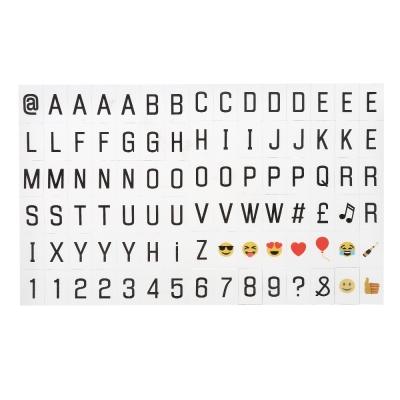 Cinema Lichtbak met 90 Letters en LED Light-Gratis Combinatie, A6 Size (90 st Tekenen)