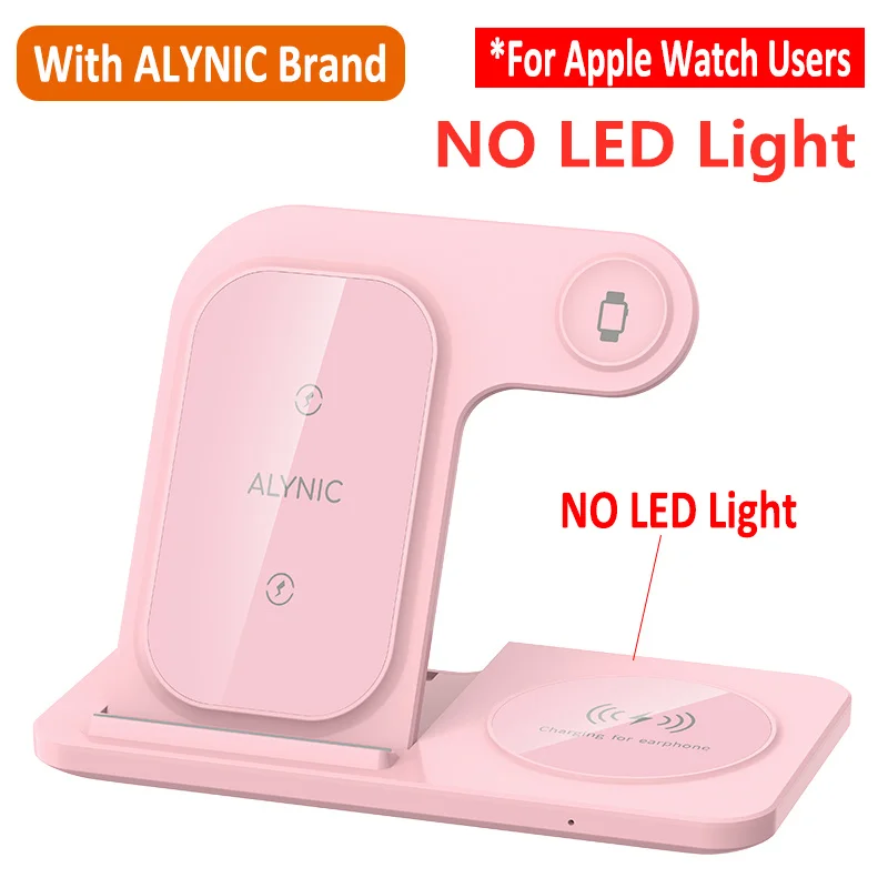 Soporte de cargador inalámbrico plegable 3 en 1 para iPhone 15 14 13 12 Pro Max Plus IWatch AirPods 3/2 soporte de base de estación de carga rápida: Gris