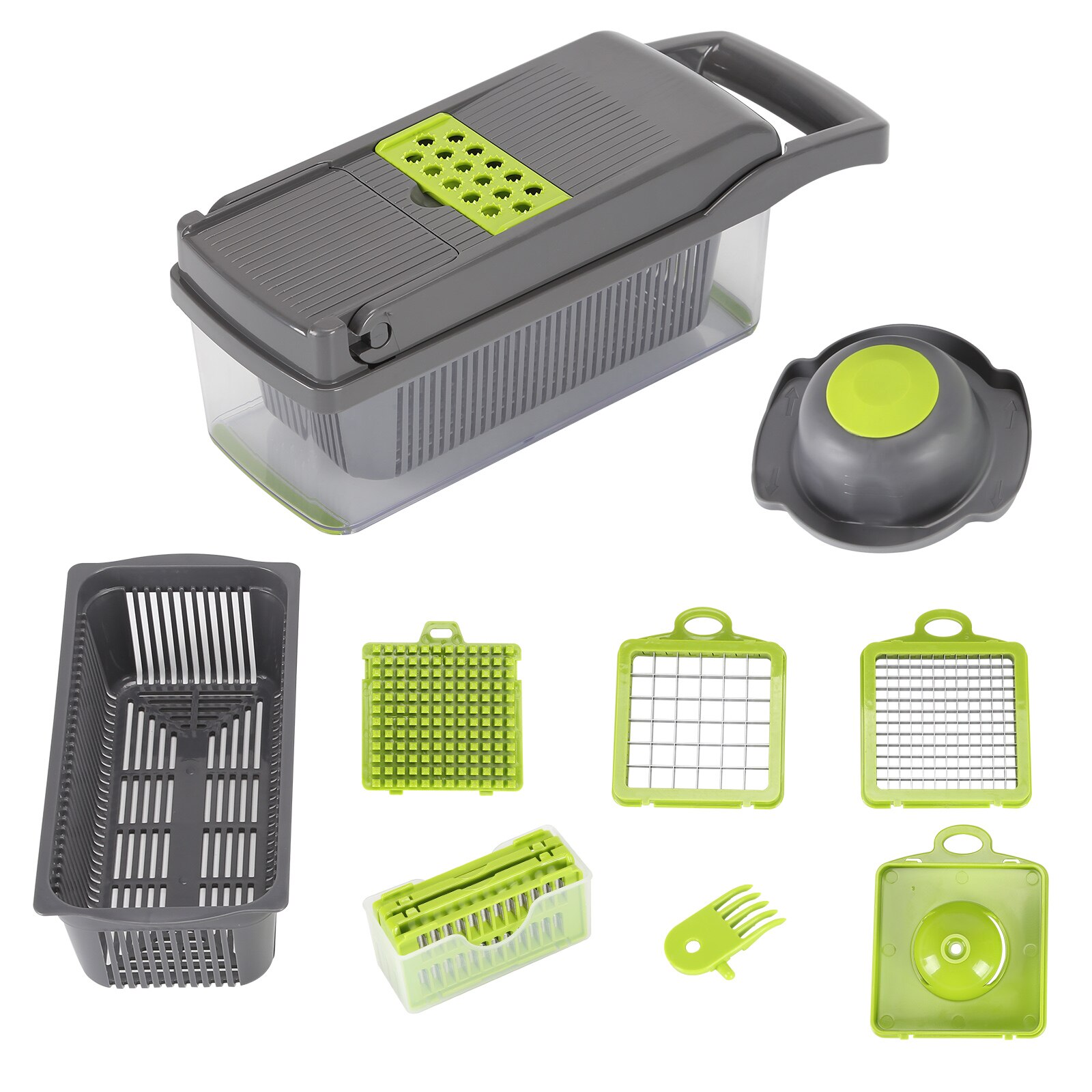 Portable Manual Potato Slicer Vegetable Fruit Cutter Stainless Steel Mandoline Onion Peeler Carrot Grater Dicer Kitchen Tools: Default Title