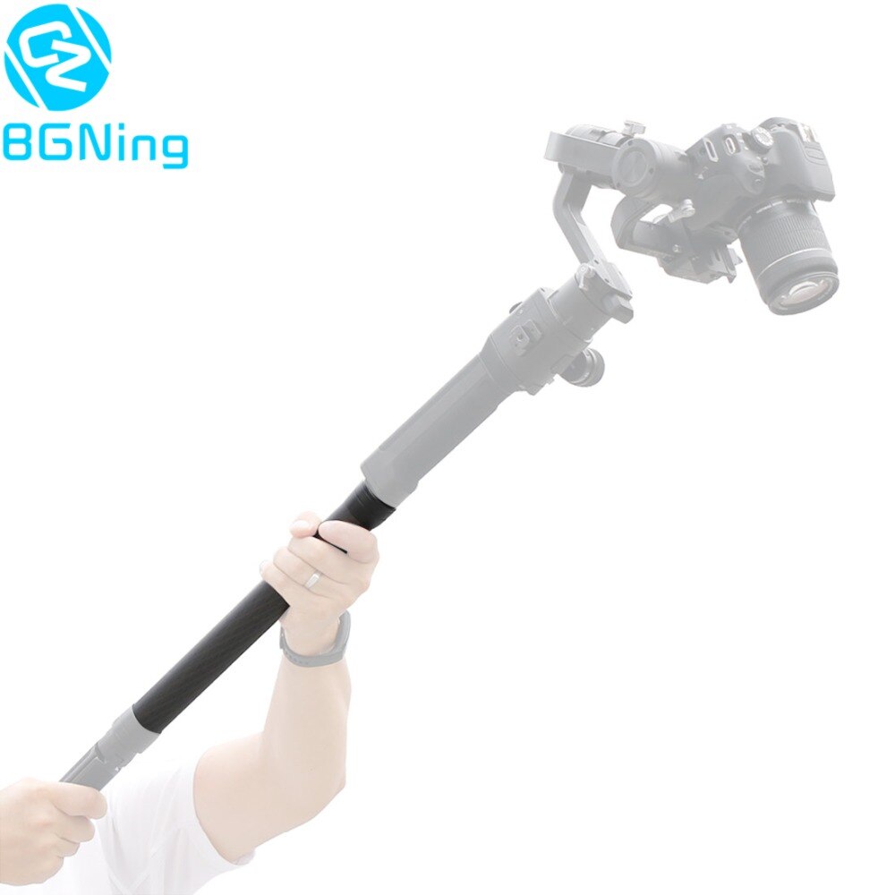 Portable Camera Stabilizer Carbon Fiber Pole Extension Rod Selfie Stick Tripod Mount Adapter Tube for DJI/Zhiyun/Feiyu Gimbal