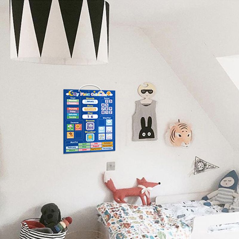 Tablero magnético de calendario meteorológico para niños, desarrollo del cerebro completo, aprendizaje de la inteligencia, iluminación, juguetes creativos