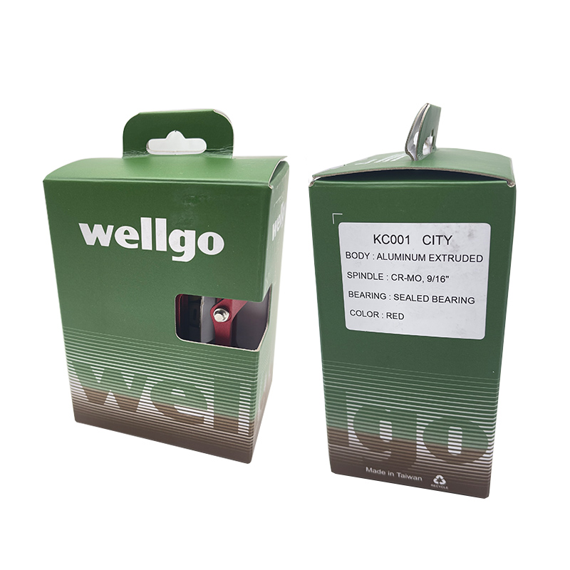 Wellgo-pedales de bicicleta KC001, de aleación de aluminio, con tacos
