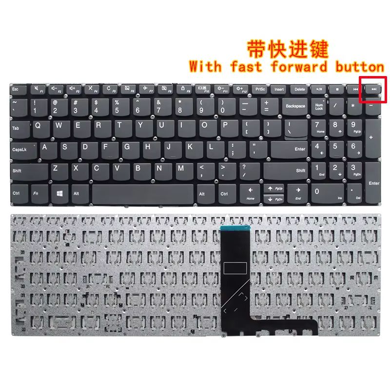 RU/SP/US clavier d'ordinateur portable pour Lenovo Ideapad 320S-15ABR V330-15ISK V330-15IKB 330S-15IKB 330S-15ARR 330S-15AST 300-15AST: orange