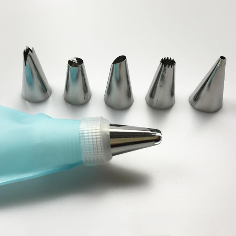 8 Pcs Pastry Nozzles Icing Piping Tip Set + Tas Converter Rvs Keuken Bakken Cake Decorating Gereedschap